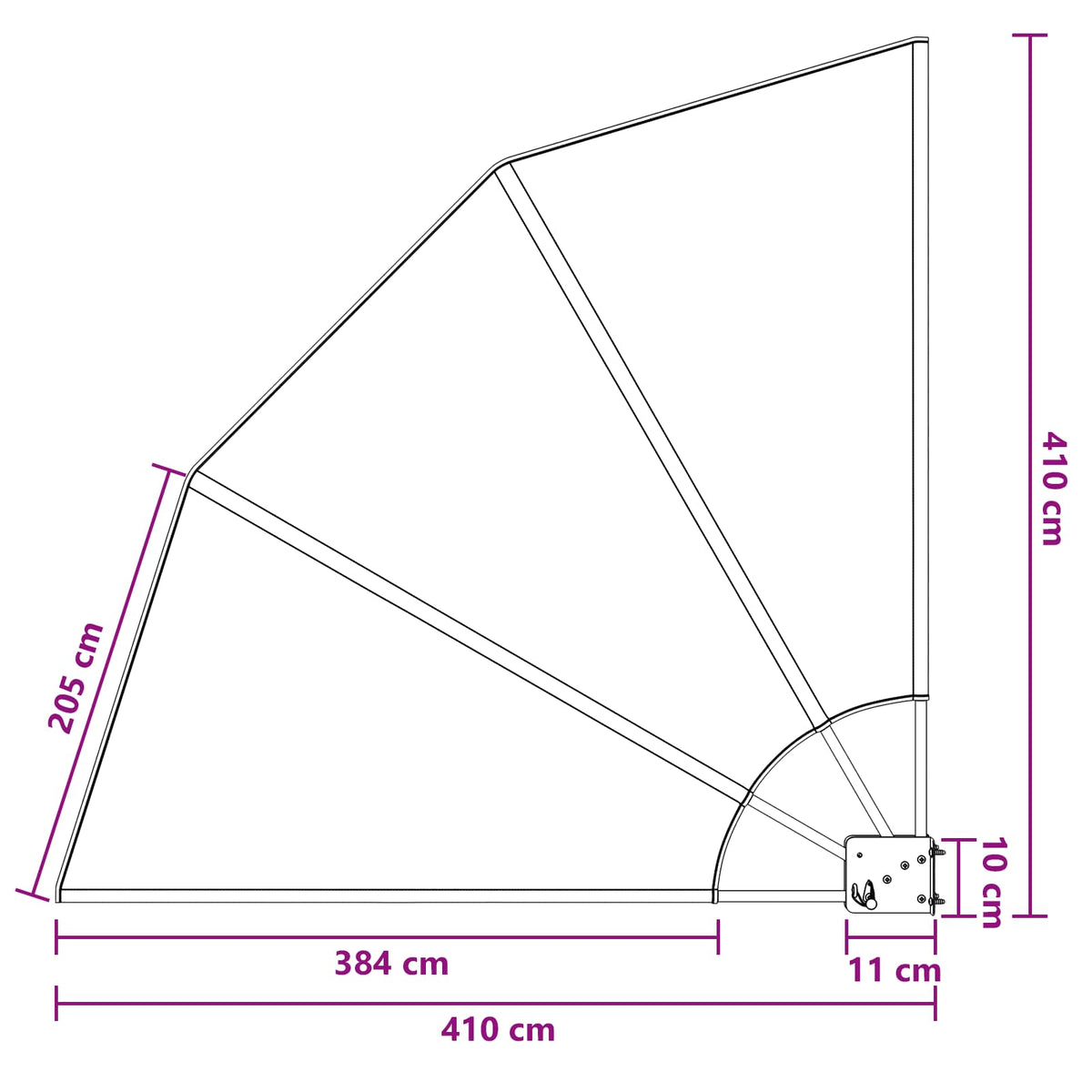 Schermo di Privacy per Balcone 140 x 140 cm Poliestere Marrone | homemem39