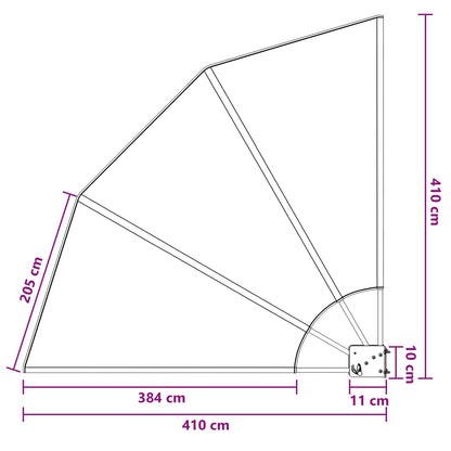 Schermo di Privacy per Balcone 140 x 140 cm Poliestere Marrone | homemem39