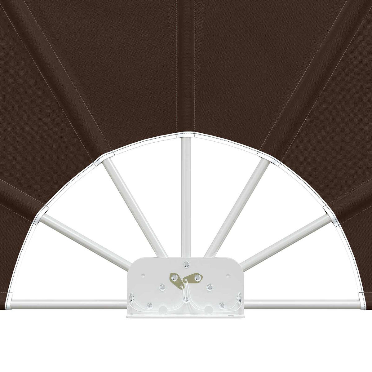 Schermo di Privacy per Balcone Ø 400 cm Poliestere Marrone