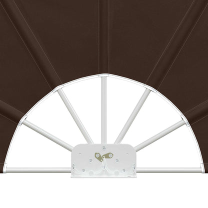 Schermo di Privacy per Balcone Ø 400 cm Poliestere Marrone