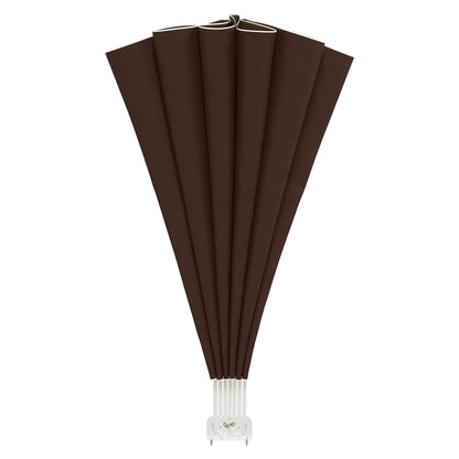 Schermo di Privacy per Balcone Ø 400 cm Poliestere Marrone