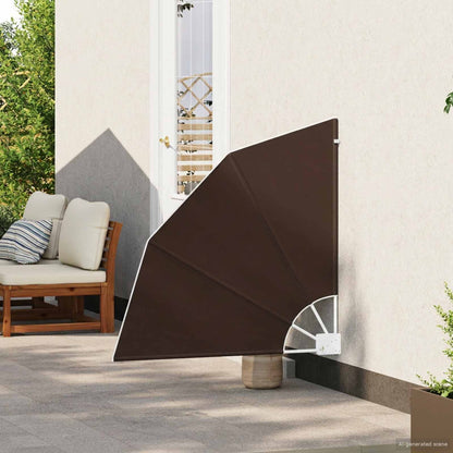 Schermo di Privacy per Balcone 115 x 115 cm Poliestere Marrone