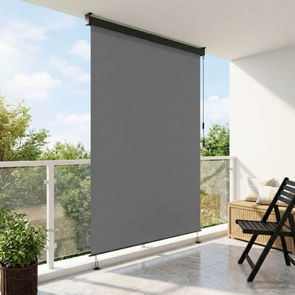 Tenda a rullo Grigio Chiaro 100 x 250 cm Tessuto e Alluminio