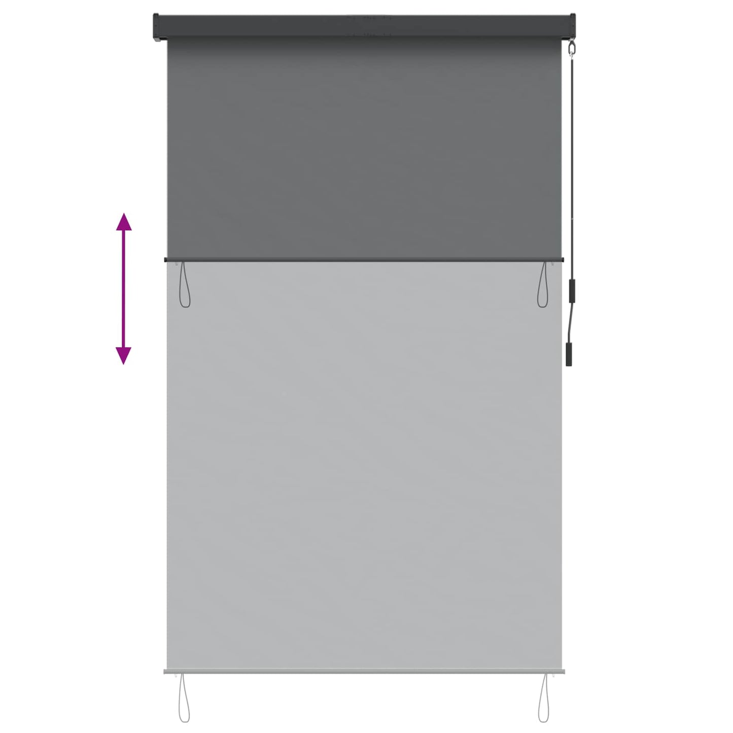 Tenda a rullo Grigio Chiaro 100 x 250 cm Tessuto e Alluminio | homemem39