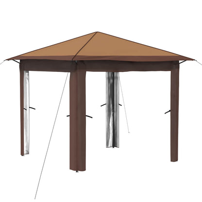Gazebo senza Parete 2,6 x 2,6 m Beige e Marrone | homemem39