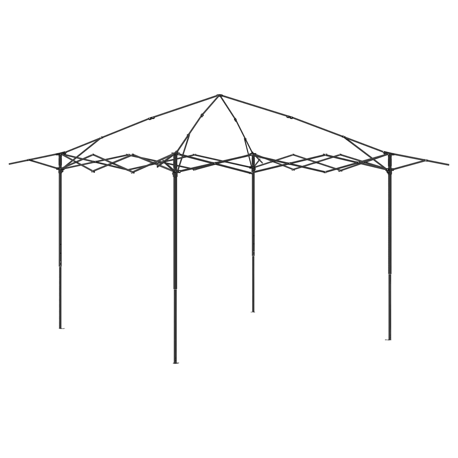 Gazebo senza Parete 2,6 x 2,6 m Crema e Antracite | homemem39