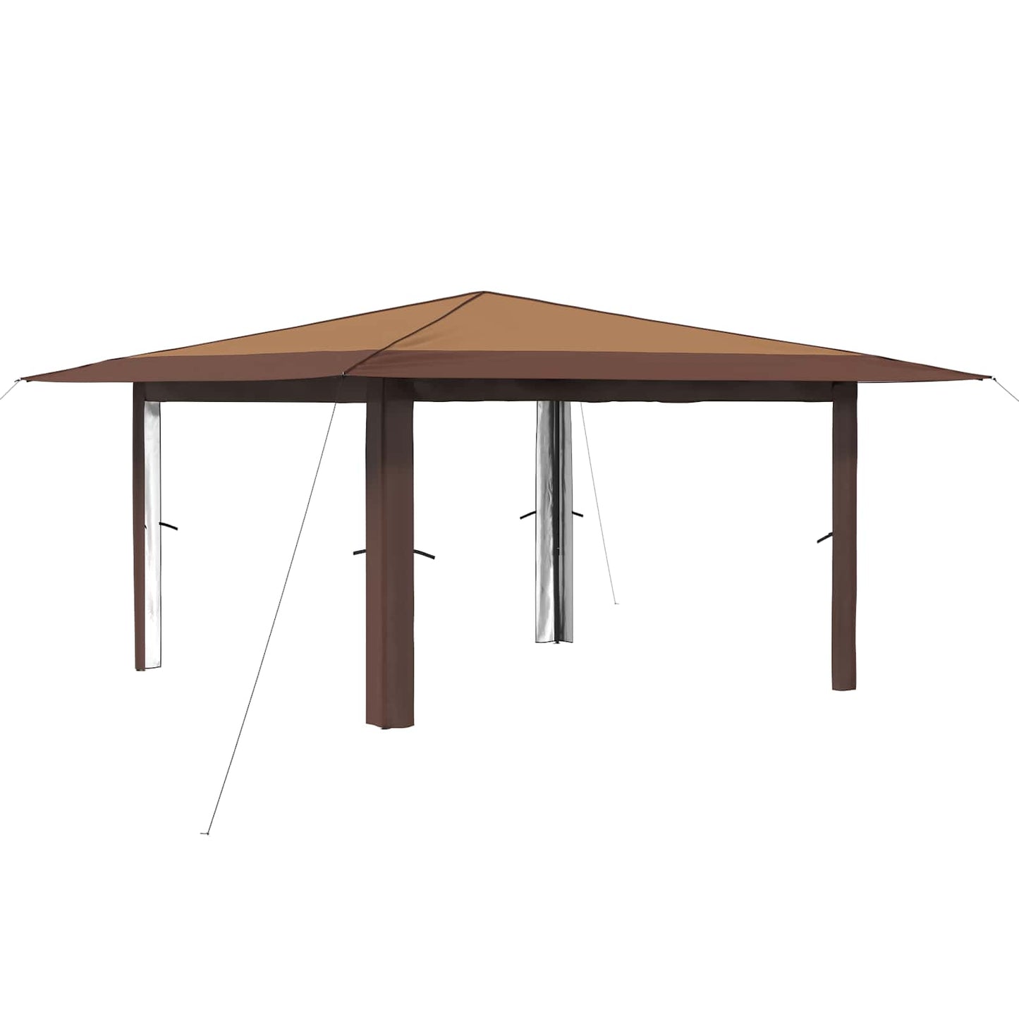 Gazebo senza Parete Laterale 4 x 4 m Beige e Marrone | homemem39