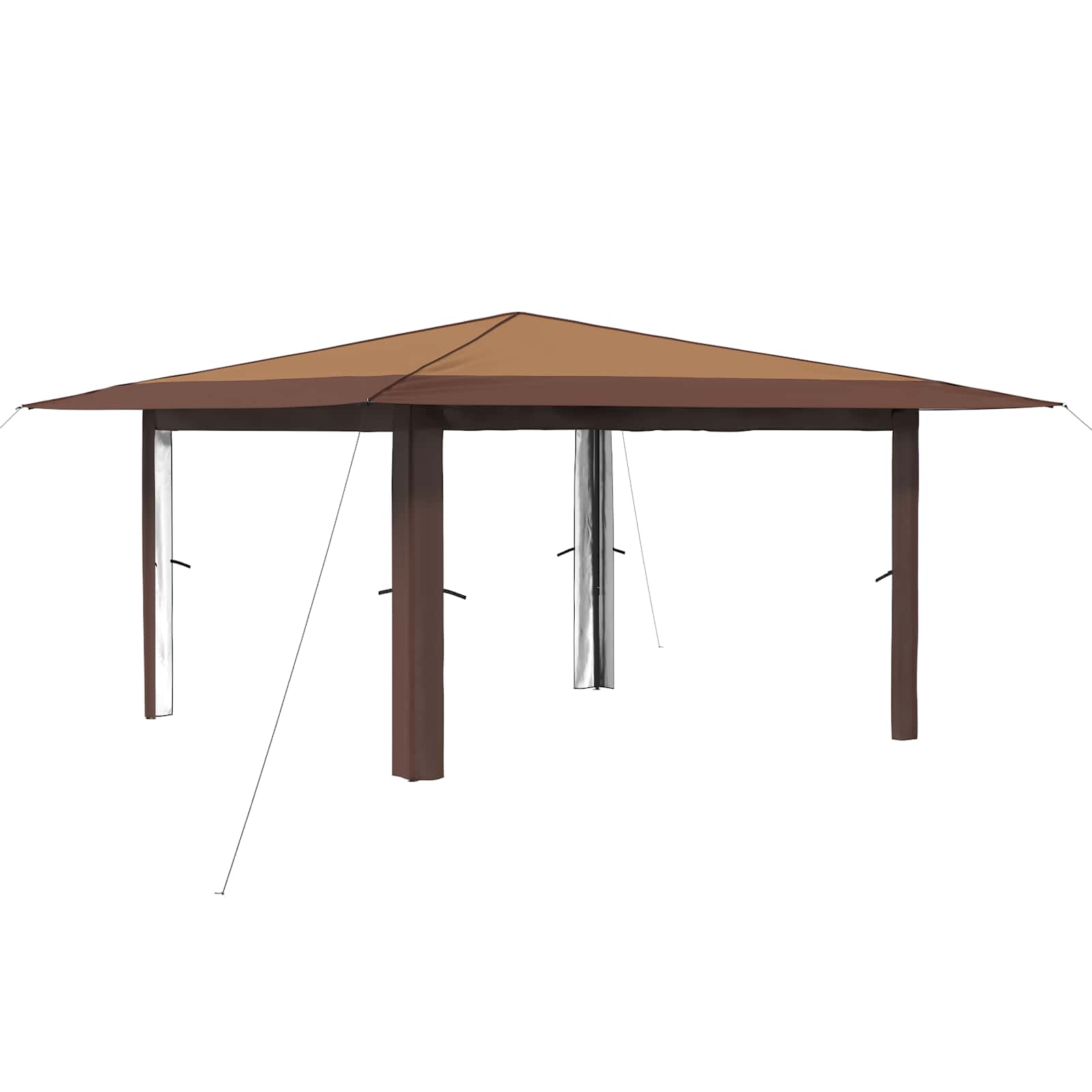Gazebo senza Parete Laterale 4 x 4 m Beige e Marrone | homemem39