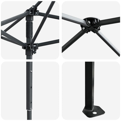 Gazebo con 4 Pareti Laterali 4 x 4 m Grigio chiaro e Antracite | homemem39