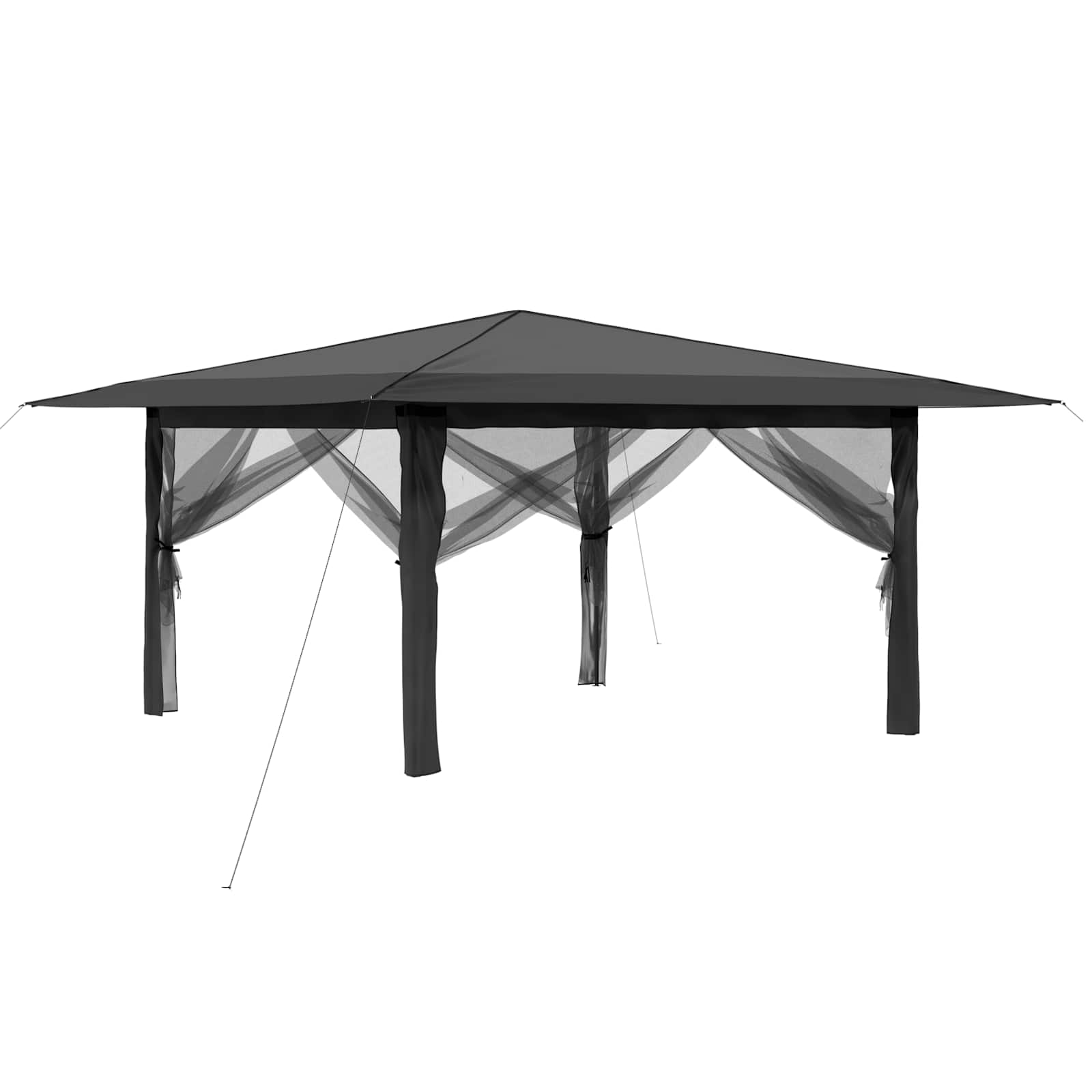 Gazebo con 4 Pareti Laterali 4 x 4 m Grigio chiaro e Antracite | homemem39