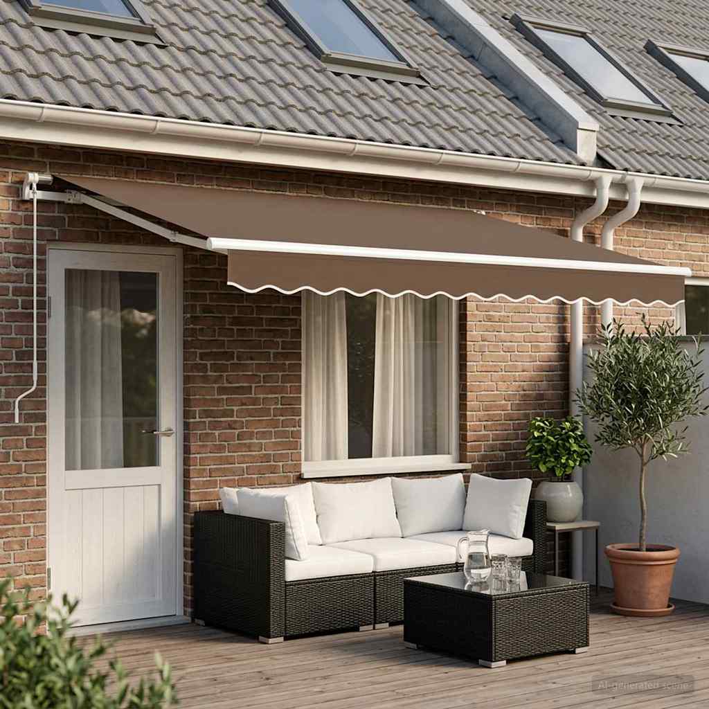 Telo di ricambio per tenda da sole Tortora 4 × 3 m Poliestere | homemem39