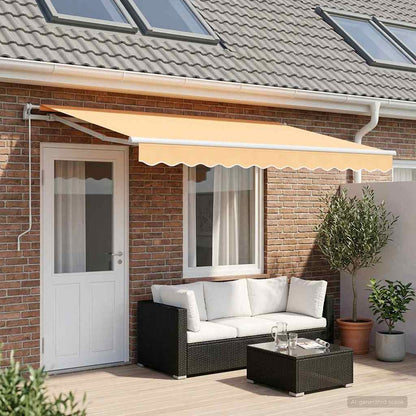 Telo di ricambio per tenda da sole Sabbia 4 × 3,5 m Poliestere | homemem39