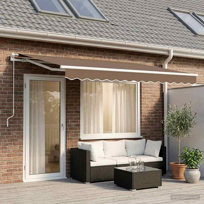 Telo di ricambio per tenda da sole Tortora 4 × 3,5 m Poliestere | homemem39