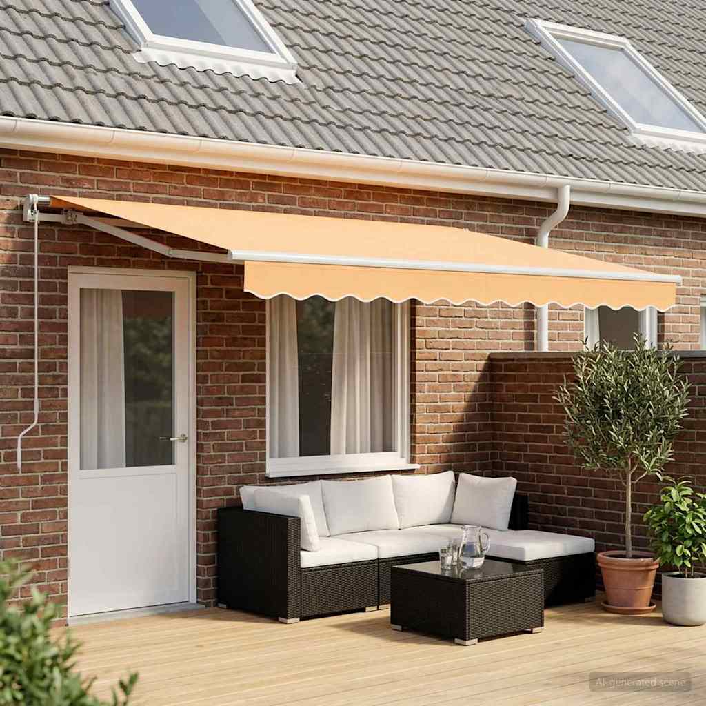 Telo di ricambio per tenda da sole Sabbia 4,5 × 3 m Poliestere | homemem39
