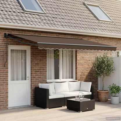 Telo di ricambio per tenda da sole Tortora 4,5 × 3 m Poliestere | homemem39