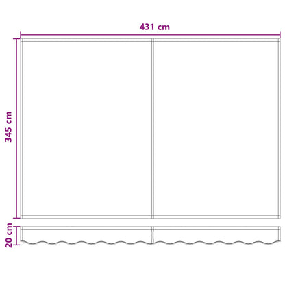Telo di ricambio per tenda da sole Verde Scuro 431 x 345 cm | homemem39
