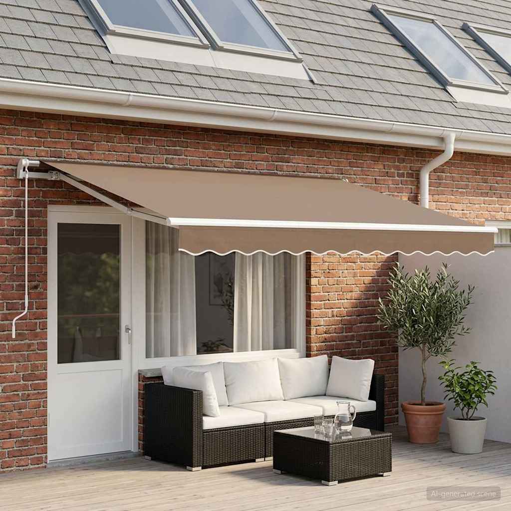 Telo di ricambio per tenda da sole Tortora 5 x 3 m Poliestere | homemem39