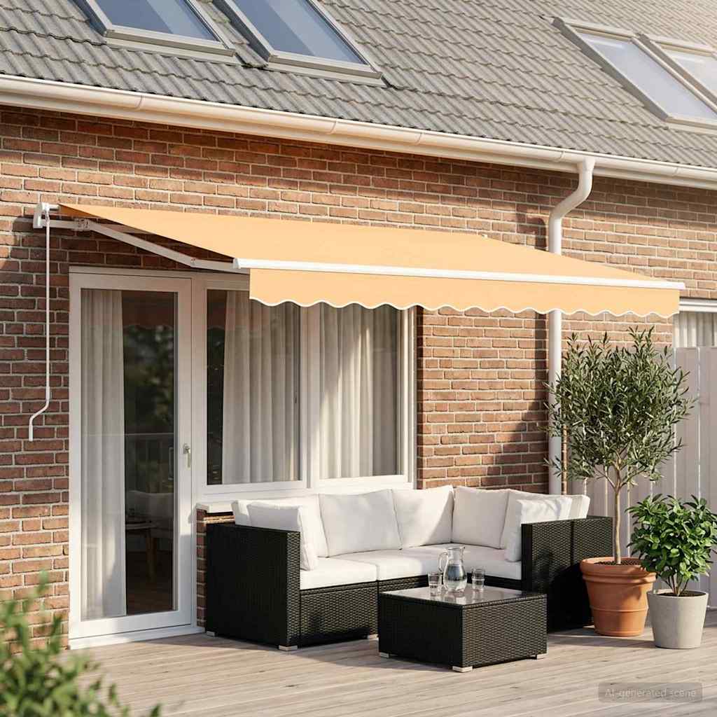 Telo di ricambio per tenda da sole Sabbia 5 × 3,5 m Poliestere | homemem39