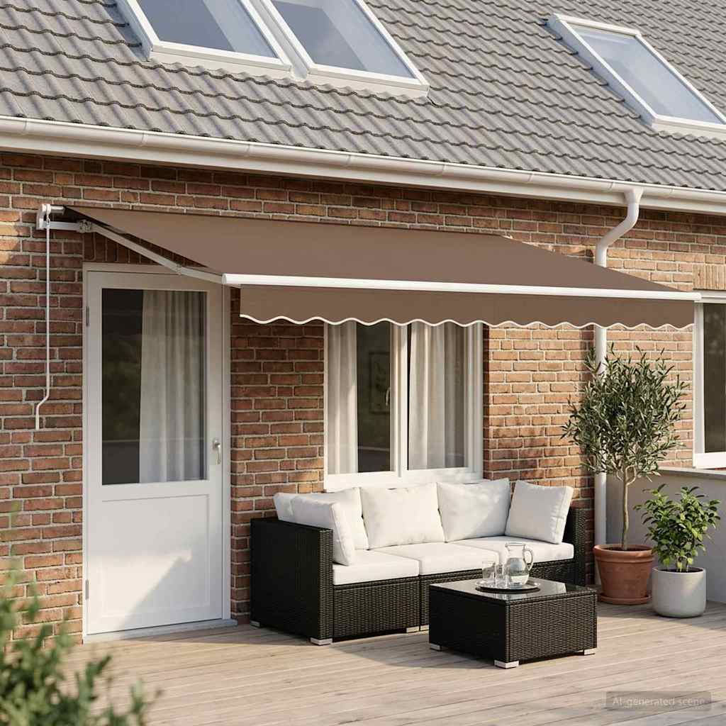 Telo di ricambio per tenda da sole Tortora 5 × 3,5 m Poliestere | homemem39