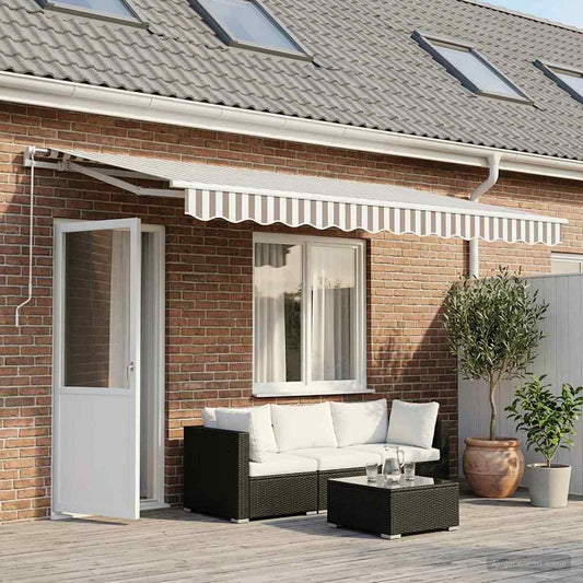 Telo di ricambio per tenda da sole Grigio chiaro e bianco | homemem39
