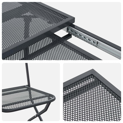 Set da Pranzo per Giardino 7 pcs Antracite 212 x 90 x 76 cm | homemem39