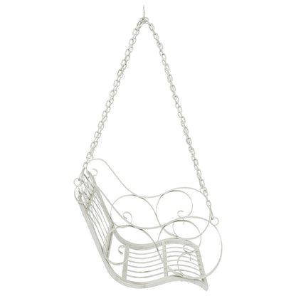 Panchina a Dondolo Acciaio 71 x 75 x 59 cm Bianco Antico | homemem39
