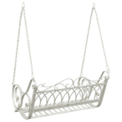 Panchina a Dondolo Acciaio 109 x 75 x 59 cm Bianco Antico | homemem39