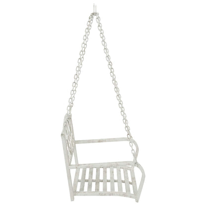 Panchina a Dondolo Acciaio 71,5 x 59 x 55 cm Bianco Antico | homemem39