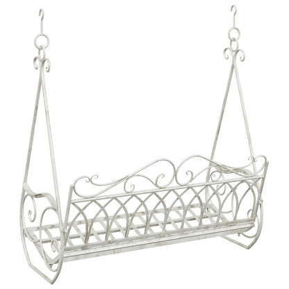 Panchina a Dondolo Acciaio 112 x 60 x 126,5 cm Bianco Antico | homemem39