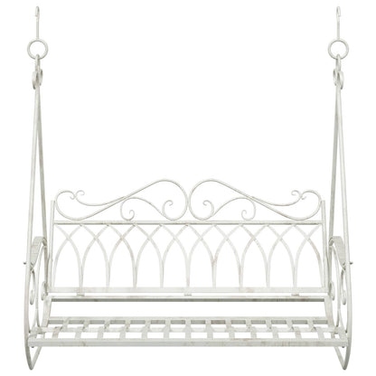 Panchina a Dondolo Acciaio 112 x 60 x 126,5 cm Bianco Antico | homemem39