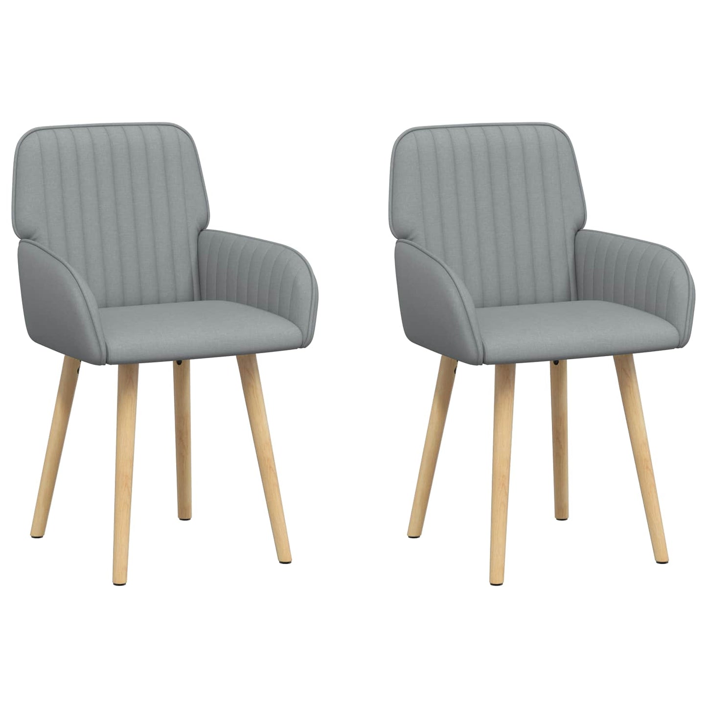 Sedie da pranzo 2 pcs Tessuto Grigio Chiaro 56,5 x 50 x 87,5 cm | homemem39