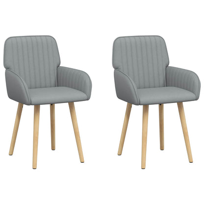 Sedie da pranzo 2 pcs Tessuto Grigio Chiaro 56,5 x 50 x 87,5 cm | homemem39