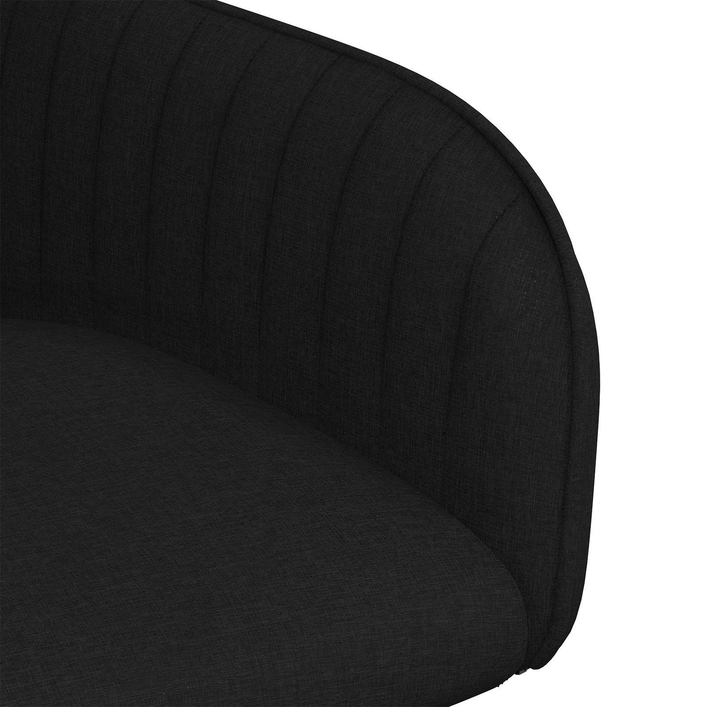Sedie da pranzo 2 pcs Tessuto Nero 56,5 x 50 x 87,5 cm | homemem39