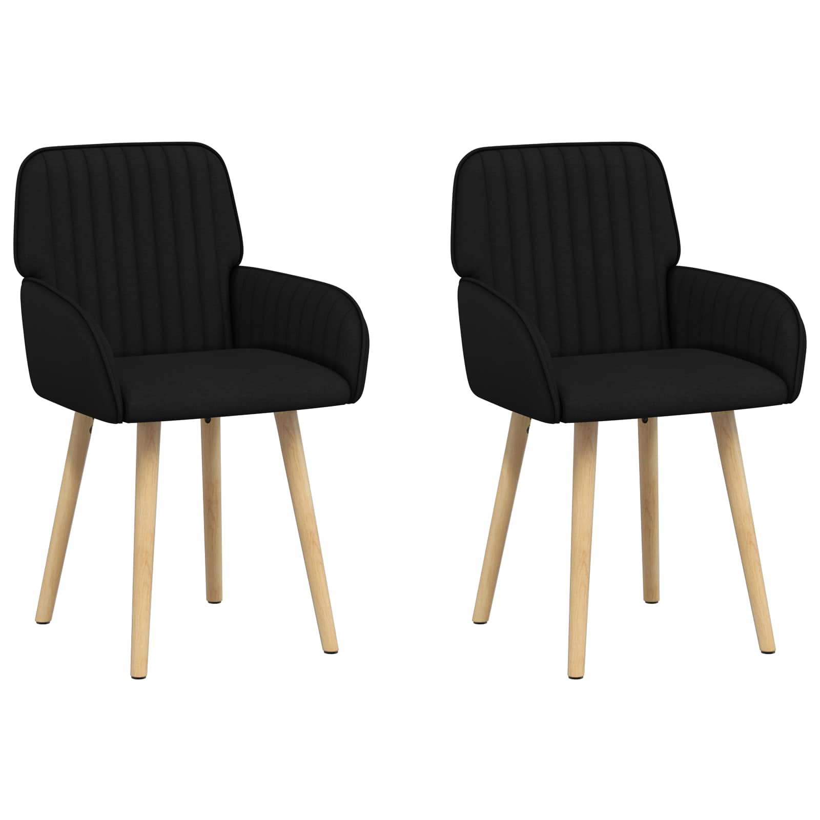 Sedie da pranzo 2 pcs Tessuto Nero 56,5 x 50 x 87,5 cm | homemem39