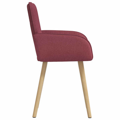 Sedie da pranzo 2 pcs Tessuto Rosso Vino 56,5 x 50 x 87,5 cm | homemem39