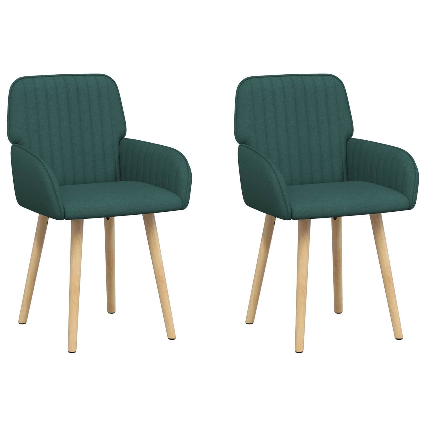 Sedie da pranzo 2 pcs Tessuto Verde Scuro 56,5 x 50 x 87,5 cm | homemem39