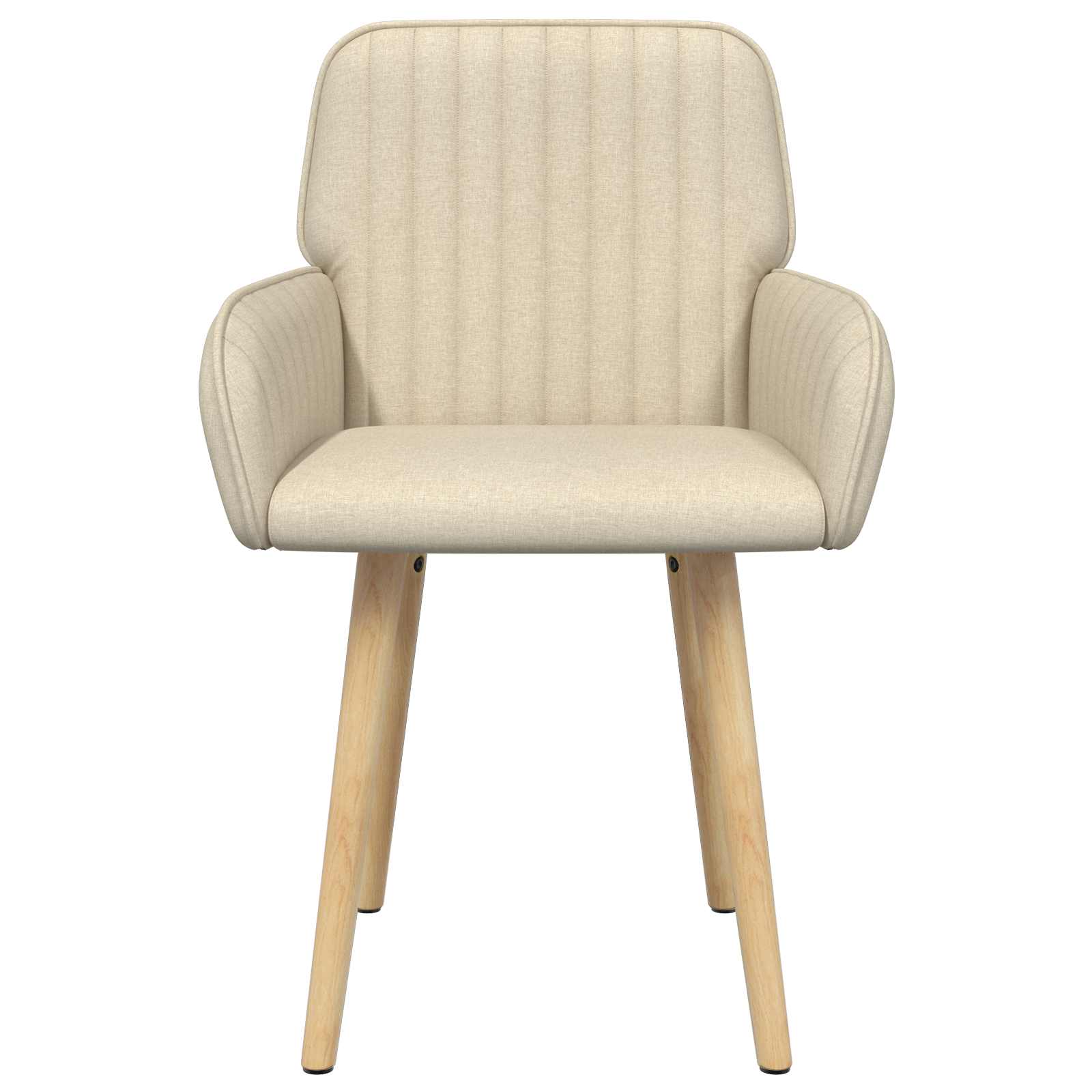 Sedie da pranzo 2 pcs Tessuto Crema 56,5 x 50 x 87,5 cm | homemem39