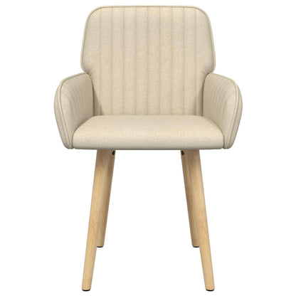 Sedie da pranzo 2 pcs Tessuto Crema 56,5 x 50 x 87,5 cm | homemem39