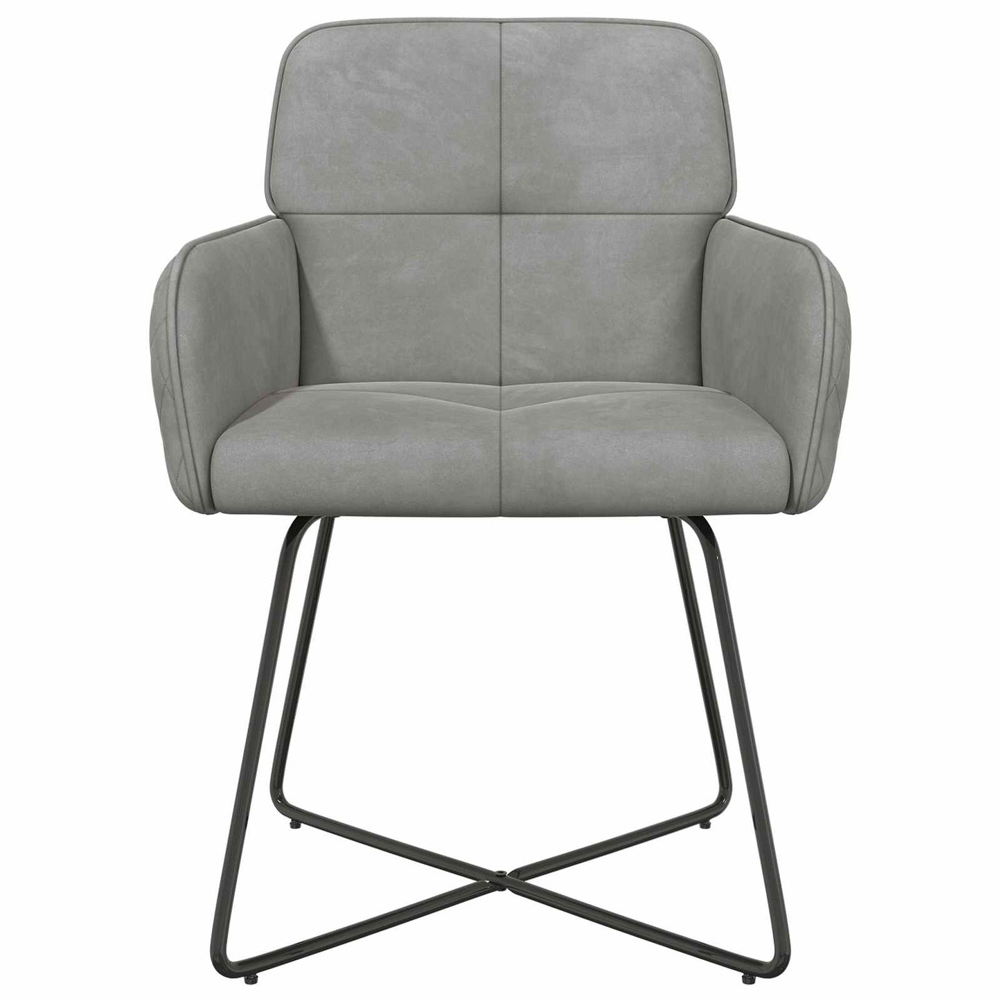 Sedie da pranzo 2 pcs Velluto Grigio Chiaro 59 x 56,5 x 86 cm | homemem39