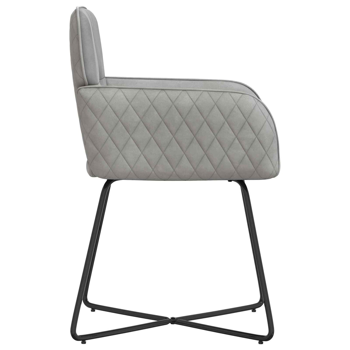 Sedie da pranzo 2 pcs Velluto Grigio Chiaro 59 x 56,5 x 86 cm | homemem39