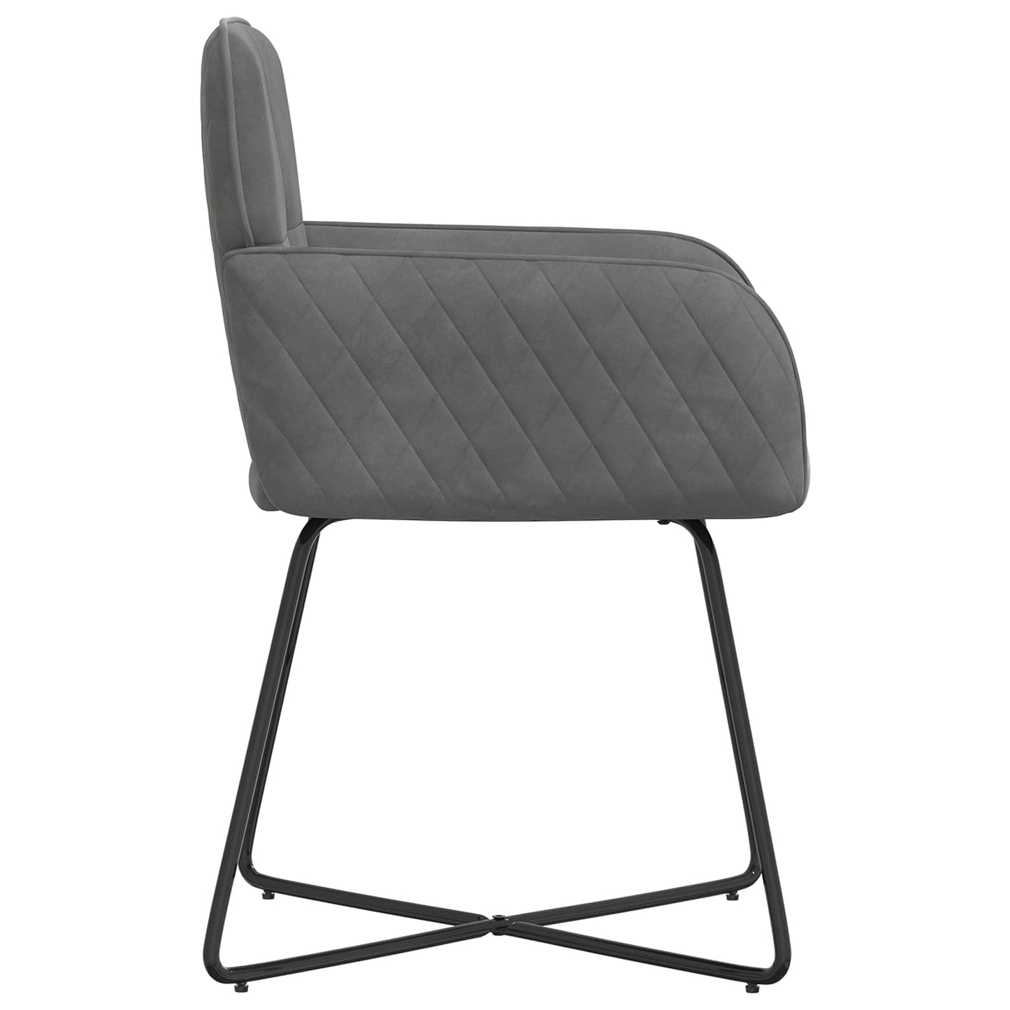 Sedie da pranzo 2 pcs Velluto Grigio Scuro 59 x 56,5 x 86 cm | homemem39