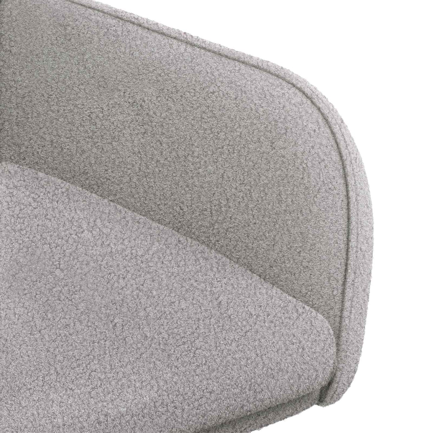 Sedie da pranzo 2 pcs Bouclé Grigio Chiaro 59 x 57 x 85 cm | homemem39