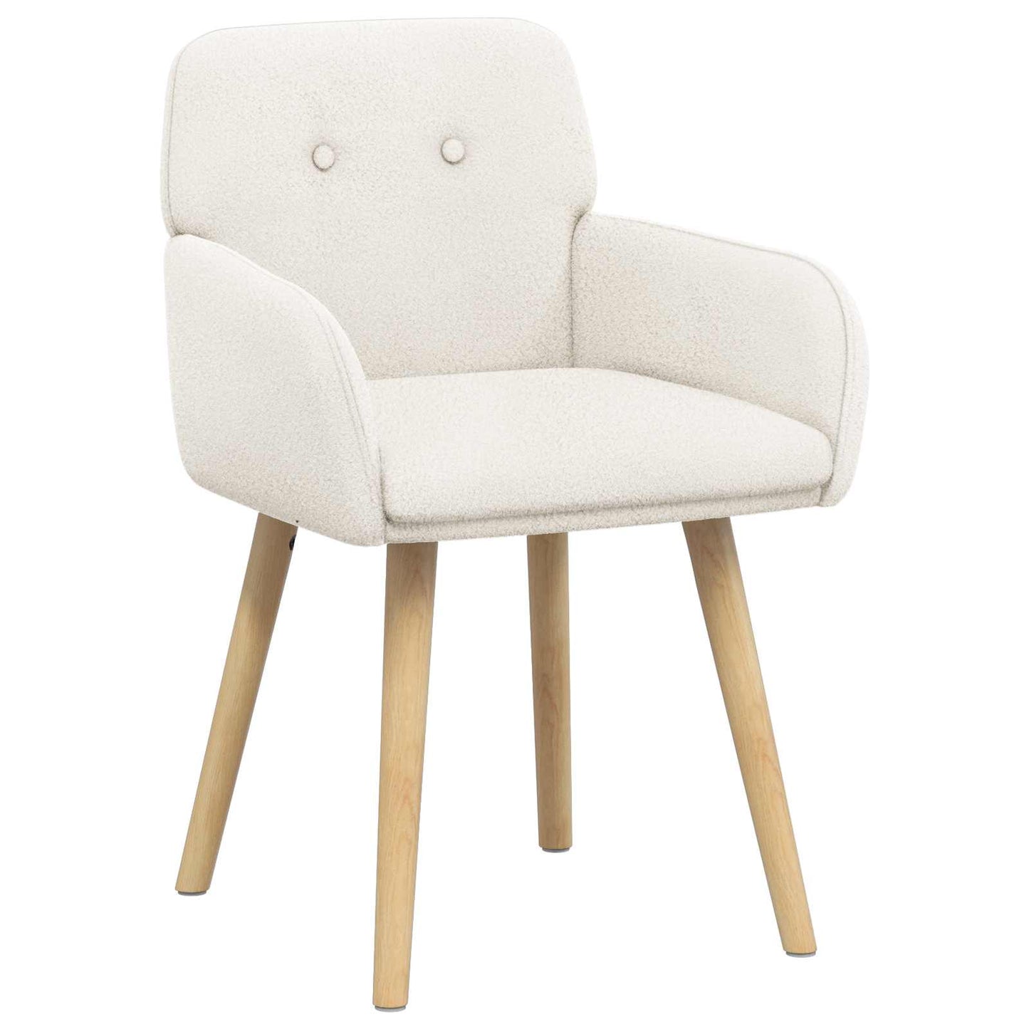 Sedie da pranzo 2 pcs Bouclé Crema 59 x 57 x 85 cm | homemem39