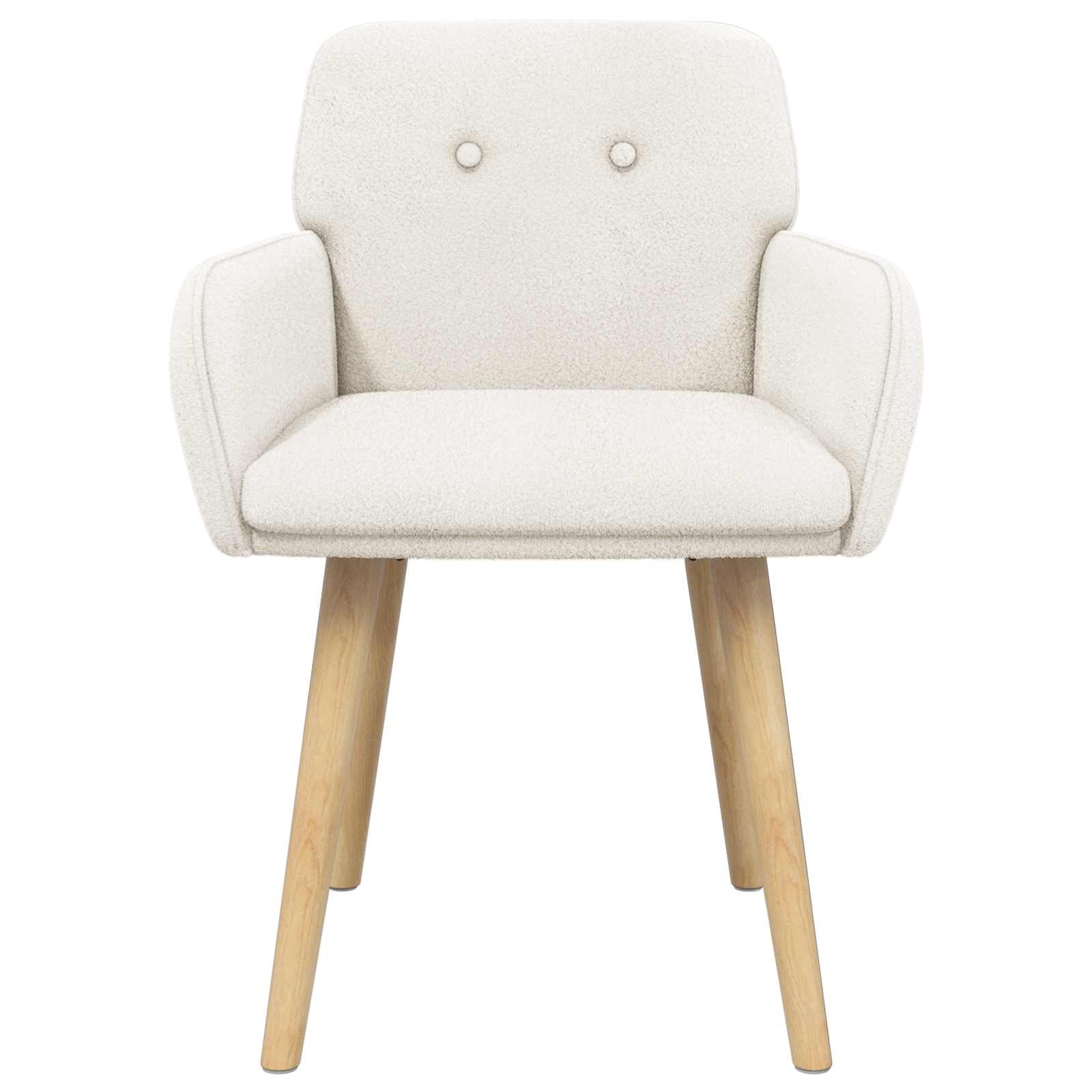 Sedie da pranzo 2 pcs Bouclé Crema 59 x 57 x 85 cm | homemem39