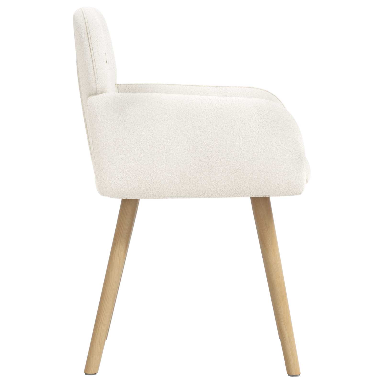 Sedie da pranzo 2 pcs Bouclé Crema 59 x 57 x 85 cm | homemem39
