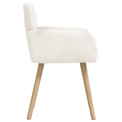 Sedie da pranzo 2 pcs Bouclé Crema 59 x 57 x 85 cm | homemem39