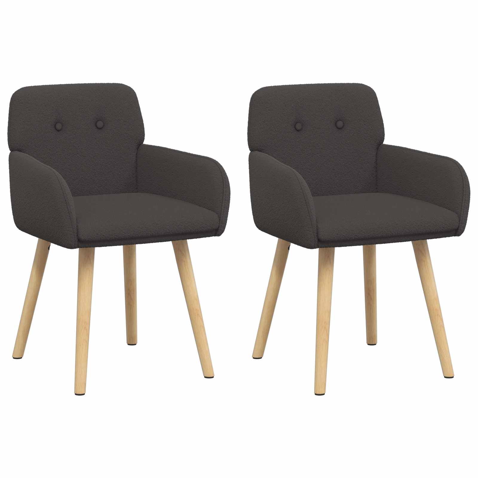 Sedie da pranzo 2 pcs Bouclé Grigio Scuro 59 x 57 x 85 cm | homemem39