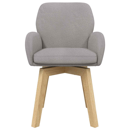 Sedie da pranzo girevoli 2 pcs Bouclé Grigio Chiaro | homemem39