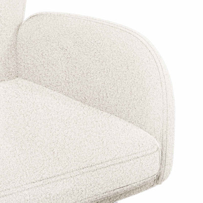 Sedie da pranzo girevoli 2 pcs Bouclé Crema 54 x 58 x 87 cm | homemem39