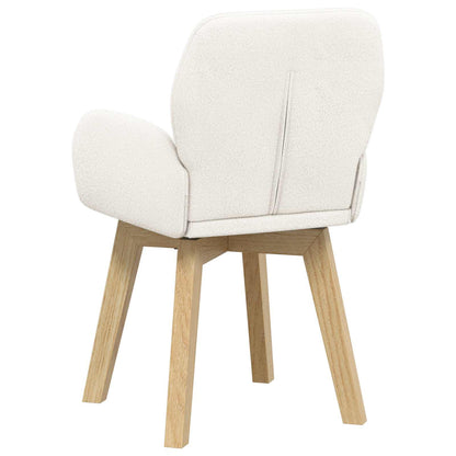 Sedie da pranzo girevoli 2 pcs Bouclé Crema 54 x 58 x 87 cm | homemem39